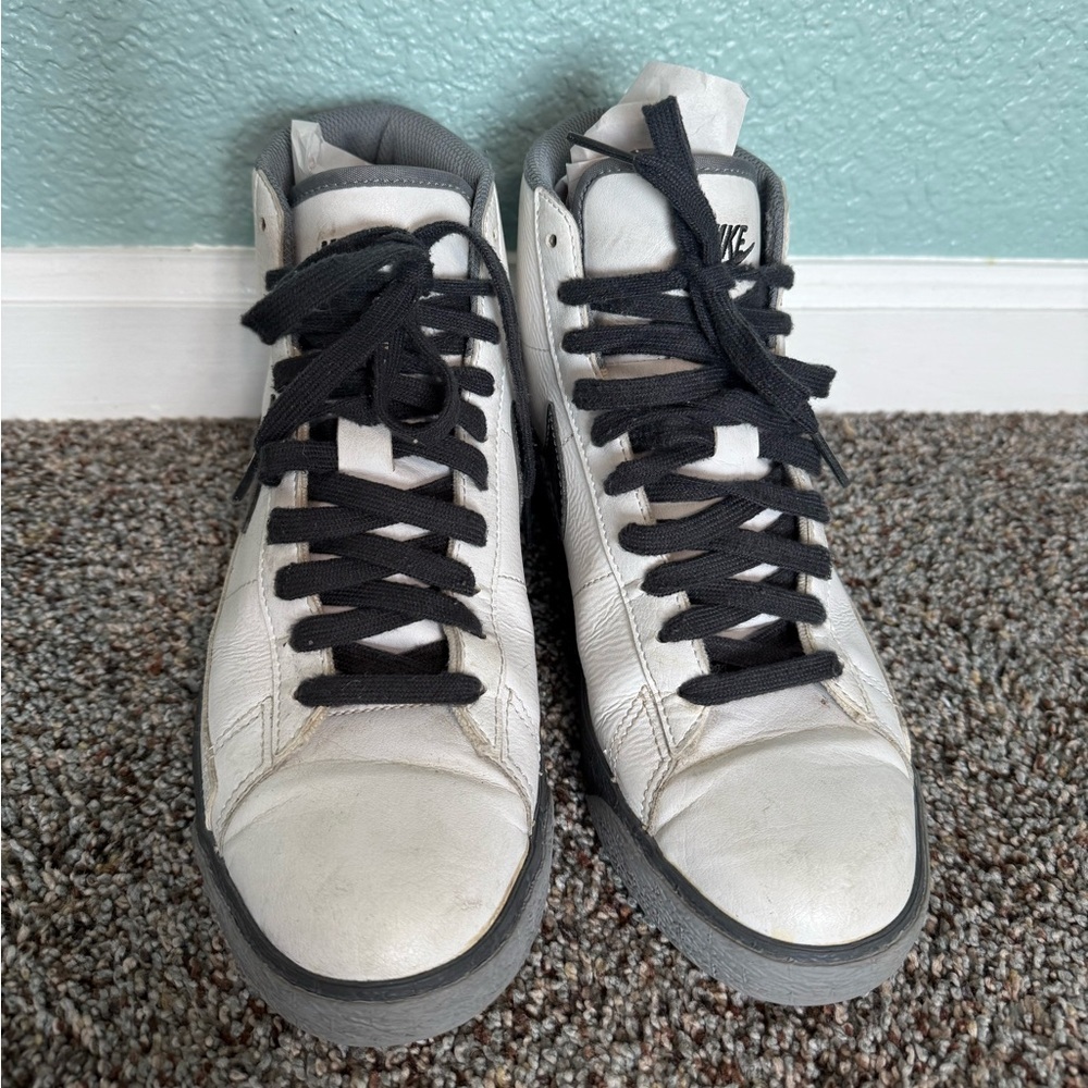 Nike Blazer Mid GS 'White Anthracite' (318705-105) size 6.5Y - Picture 3 of 16